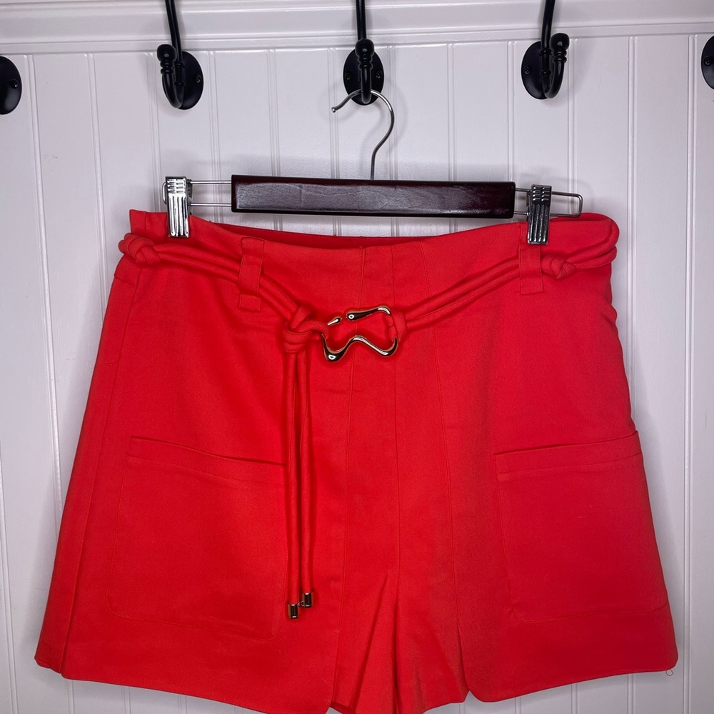 Bebe High Waist Red Women's Skorts